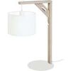 Lampes de bureau Tosel Lampe de chevet carr&eacute; bois naturel et &eacute;cru Beige Unique. . Maison & D&eacute;co > Lampes de bureau.