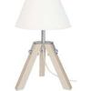 Lampes de bureau Tosel Lampe de chevet tr&eacute;pied bois naturel et &eacute;cru Beige Unique. . Maison & D&eacute;co > Lampes de bureau.