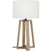 Lampes de bureau Tosel Lampe de chevet colonne bois naturel et &eacute;cru Beige Unique. . Maison & D&eacute;co > Lampes de bureau.
