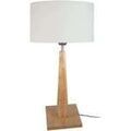 Luminaire sur Grenoble : Lampes de bureau Tosel Lampe a poser droit bois naturel et &eacute;cru Beige Unique. . Maison & D&eacute;co > Lampes de bureau.