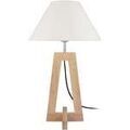 Lampes de bureau Tosel Lampe de chevet colonne bois naturel et &eacute;cru Beige Unique. . Maison & D&eacute;co > Lampes de bureau. Grenoble