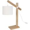 Lampes de bureau Tosel Lampe de bureau articul&eacute; bois naturel et &eacute;cru Beige Unique. . Maison & D&eacute;co > Lampes de bureau.