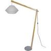 Lampadaires Tosel Lampadaire arqu&eacute; bois naturel et gris Beige Unique. . Maison & D&eacute;co > Lampadaires.