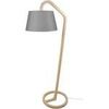 Lampadaires Tosel Lampadaire arqu&eacute; bois naturel et gris Beige Unique. . Maison & D&eacute;co > Lampadaires.