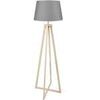 Lampadaires Tosel Lampadaire colonne bois naturel et gris Beige Unique. . Maison & D&eacute;co > Lampadaires.