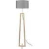 Lampadaires Tosel Lampadaire colonne bois naturel et gris Beige Unique. . Maison & D&eacute;co > Lampadaires.