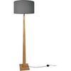 Lampadaires Tosel Lampadaire droit bois naturel et gris Beige Unique. . Maison & D&eacute;co > Lampadaires.