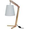 Lampes de bureau Tosel Lampe de chevet arqu&eacute; bois naturel et gris Beige Unique. . Maison & D&eacute;co > Lampes de bureau.