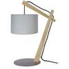 Lampes de bureau Tosel Lampe de chevet arqu&eacute; bois naturel et gris Beige Unique. . Maison & D&eacute;co > Lampes de bureau.