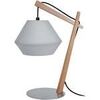 Lampes de bureau Tosel Lampe de chevet arqu&eacute; bois naturel et gris Beige Unique. . Maison & D&eacute;co > Lampes de bureau.