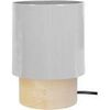 Lampes de bureau Tosel Lampe de chevet cylindrique bois naturel et gris Beige Unique. . Maison & D&eacute;co > Lampes de bureau.