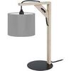 Lampes de bureau Tosel Lampe de chevet carr&eacute; bois naturel et gris Beige Unique. . Maison & D&eacute;co > Lampes de bureau.