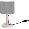 Lampes de bureau Tosel Lampe de chevet droit bois naturel et gris Beige Unique. . Maison & D&eacute;co > Lampes de bureau.