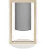Lampes de bureau Tosel Lampe de chevet colonne bois naturel et gris Beige Unique. . Maison & D&eacute;co > Lampes de bureau.