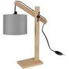 Lampes de bureau Tosel Lampe de bureau articul&eacute; bois naturel et gris Beige Unique. . Maison & D&eacute;co > Lampes de bureau.