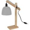 Lampes de bureau Tosel Lampe de bureau articul&eacute; bois naturel et gris Beige Unique. . Maison & D&eacute;co > Lampes de bureau.