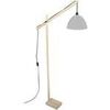 Lampadaires Tosel lampadaire liseuse articul&eacute; bois naturel et gris Beige Unique. . Maison & D&eacute;co > Lampadaires.