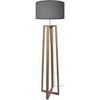 Lampadaires Tosel Lampadaire colonne bois naturel et gris Beige Unique. . Maison & D&eacute;co > Lampadaires.