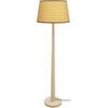 Lampadaires Tosel Lampadaire droit bois naturel et jaune Beige Unique. . Maison & D&eacute;co > Lampadaires.