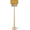 Lampadaires Tosel Lampadaire droit bois naturel et jaune Beige Unique. . Maison & D&eacute;co > Lampadaires.