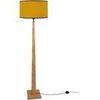 Lampadaires Tosel Lampadaire droit bois naturel et jaune Beige Unique. . Maison & D&eacute;co > Lampadaires.