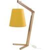 Lampes de bureau Tosel Lampe de chevet arqu&eacute; bois naturel et jaune Beige Unique. . Maison & D&eacute;co > Lampes de bureau.