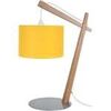 Lampes de bureau Tosel Lampe de chevet arqu&eacute; bois naturel et jaune Beige Unique. . Maison & D&eacute;co > Lampes de bureau.