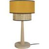 Lampes de bureau Tosel Lampe a poser droit bois naturel et jaune Beige Unique. . Maison & D&eacute;co > Lampes de bureau.
