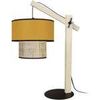Lampes de bureau Tosel Lampe a poser articul&eacute; bois naturel et jaune Beige Unique. . Maison & D&eacute;co > Lampes de bureau.