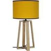Lampes de bureau Tosel Lampe de chevet colonne bois naturel et jaune Beige Unique. . Maison & D&eacute;co > Lampes de bureau.