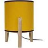 Lampes de bureau Tosel Lampe de chevet tr&eacute;pied bois naturel et jaune Beige Unique. . Maison & D&eacute;co > Lampes de bureau.