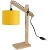 Lampes de bureau Tosel Lampe de bureau articul&eacute; bois naturel et jaune Beige Unique. . Maison & D&eacute;co > Lampes de bureau.