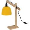 Lampes de bureau Tosel Lampe de bureau articul&eacute; bois naturel et jaune Beige Unique. . Maison & D&eacute;co > Lampes de bureau.