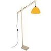 Lampadaires Tosel lampadaire liseuse articul&eacute; bois naturel et jaune Beige Unique. . Maison & D&eacute;co > Lampadaires.