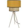 Lampes de bureau Tosel Lampe a poser tr&eacute;pied bois naturel et jaune Beige Unique. . Maison & D&eacute;co > Lampes de bureau.
