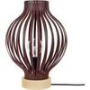 Lampes de bureau Tosel Lampe a poser ovale m&eacute;tal naturel et marron Beige Unique. . Maison & D&eacute;co > Lampes de bureau.