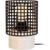 Lampes de bureau Tosel Lampe de chevet cylindrique bois naturel et marron Beige Unique. . Maison & D&eacute;co > Lampes de bureau.