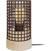 Lampes de bureau Tosel Lampe de chevet cylindrique bois naturel et marron Beige Unique. . Maison & D&eacute;co > Lampes de bureau.
