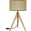 Lampes de bureau Tosel Lampe a poser tr&eacute;pied bois naturel et marron Beige Unique. . Maison & D&eacute;co > Lampes de bureau.