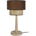 Lampes de bureau Tosel Lampe de chevet droit bois naturel et marron Beige Unique. . Maison & D&eacute;co > Lampes de bureau.