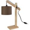 Lampes de bureau Tosel Lampe de bureau articul&eacute; bois naturel et marron Beige Unique. . Maison & D&eacute;co > Lampes de bureau.