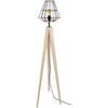 Lampadaires Tosel Lampadaire tr&eacute;pied bois naturel et marron Beige Unique. . Maison & D&eacute;co > Lampadaires.