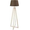 Lampadaires Tosel Lampadaire colonne bois naturel et marron Beige Unique. . Maison & D&eacute;co > Lampadaires.