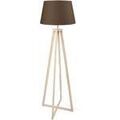 Lampadaires Tosel Lampadaire colonne bois naturel et marron Beige Unique. . Maison & D&eacute;co > Lampadaires.