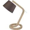 Lampes de bureau Tosel Lampe de chevet arqu&eacute; bois naturel et marron Beige Unique. . Maison & D&eacute;co > Lampes de bureau.
