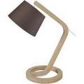 Lampes de bureau Tosel Lampe de chevet arqu&eacute; bois naturel et marron Beige Unique. . Maison & D&eacute;co > Lampes de bureau.