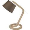 Lampes de bureau Tosel Lampe de chevet arqu&eacute; bois naturel et marron Beige Unique. . Maison & D&eacute;co > Lampes de bureau.