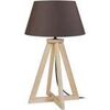 Lampes de bureau Tosel Lampe de chevet colonne bois naturel et marron Beige Unique. . Maison & D&eacute;co > Lampes de bureau.