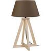 Lampes de bureau Tosel Lampe de chevet colonne bois naturel et marron Beige Unique. . Maison & D&eacute;co > Lampes de bureau.