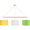 Lustres, suspensions et plafonniers Tosel Lustre poutre bois naturel et multicolore Beige Unique. . Maison & D&eacute;co > Lustres, suspensions et plafonniers.